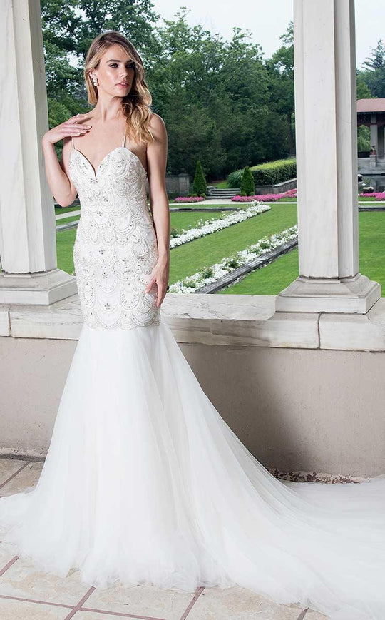 Rachel Allan Bridal - Bedazzled Sweetheart Tulle Mermaid Dress M632 in White