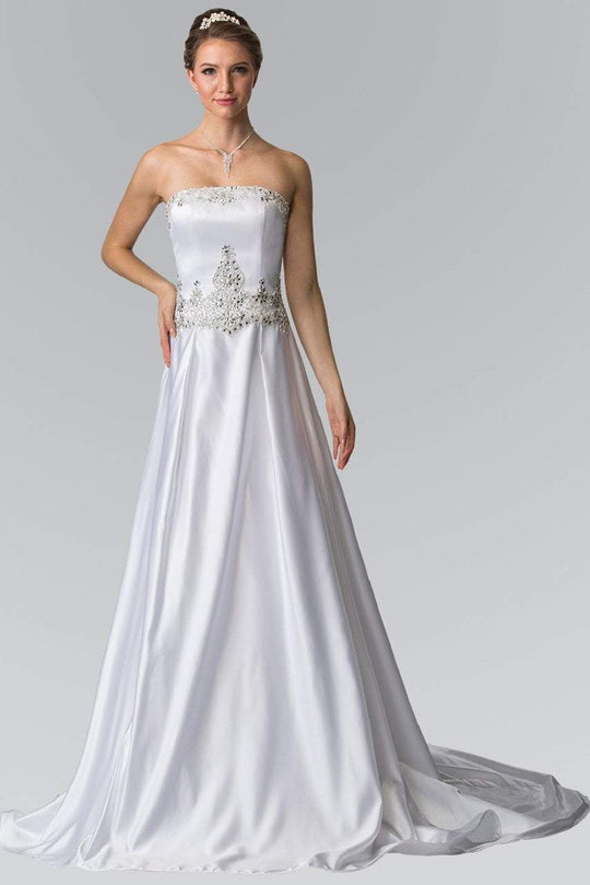 GL2201 Strapless Jewel Embellished Bridal Dress