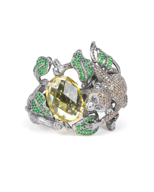 Jarin K Jewelry - Statement Monkey Bracelet in Silver