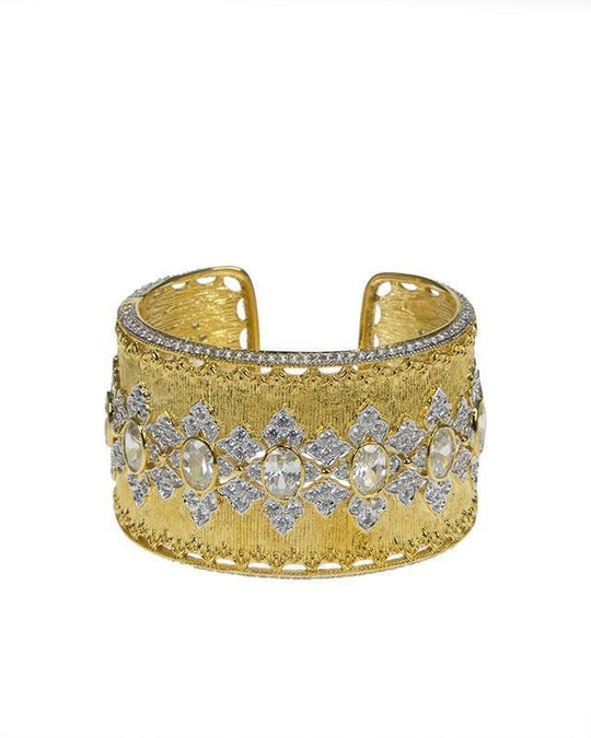 Jarin K Jewelry - Oval Cubic Zirconia Cuff in Gold