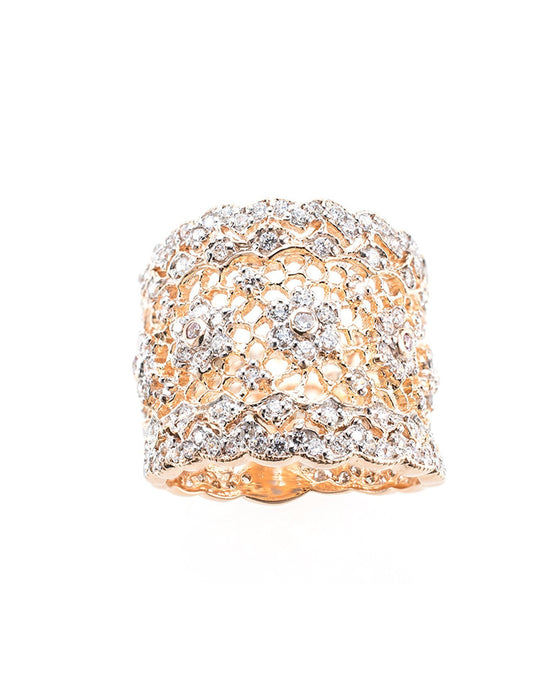 Jarin K Jewelry - Rose Gold Filigree Ring in Gold