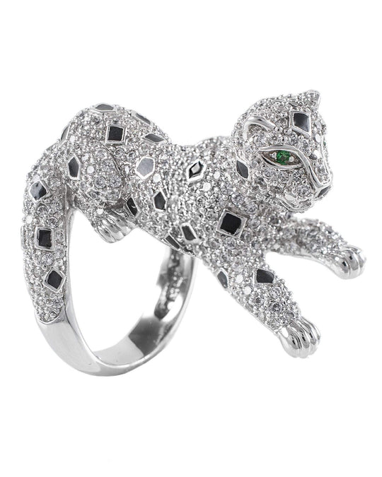 Jarin K Jewelry - Pave Panther Ring in Silver