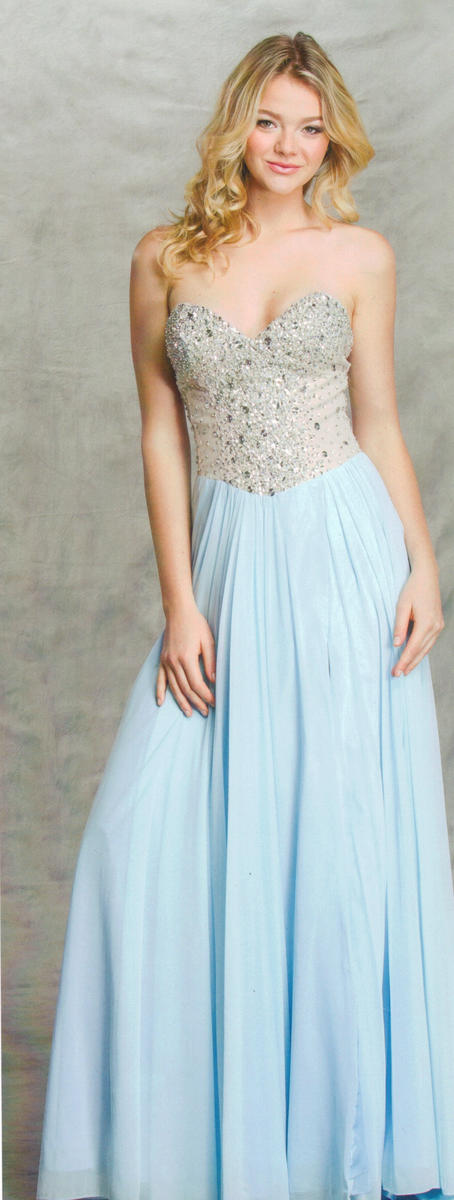 Aspeed - L1168 Beaded Sweetheart Jersey Gown with Slit