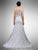 Dancing Queen - 1 V-Neckline Lace Straps Mermaid Gown in White
