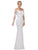 Dancing Queen - 2 Off Shoulder Illusion Long Sleeve Sheath Dress in White