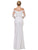 Dancing Queen - 2 Off Shoulder Illusion Long Sleeve Sheath Dress in White