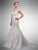 Dancing Queen - 10 V Neck Sheer Lace Back Wedding Dress in White and Neutral