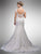 Dancing Queen - 10 V Neck Sheer Lace Back Wedding Dress in White and Neutral