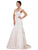 Dancing Queen - 11 Scoop Neck Lace Bridal Gown in White and Neutral