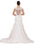 Dancing Queen - 11 Scoop Neck Lace Bridal Gown in White and Neutral