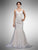 Dancing Queen - 35 Lace Appliqued Trumpet Bridal Dress in White and Neutral