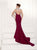 Tarik Ediz - Embellished Scalloped Collar Long Dress 92474 in Red