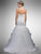 Dancing Queen - 37 Strapless Ruffled Trumpet Bridal Gown in White