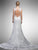 Dancing Queen - 45 Lace Embroidered V-neck Gown With Train in White
