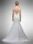 Dancing Queen - 46 Lace Applique V-neck Trumpet Gown in White