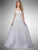 Dancing Queen - 48 Lace Applique Off-Shoulder Ballgown With Overlay in White