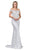 Dancing Queen - 53 Embellished Lace Off-Shoulder Trumpet Wedding Gown In White