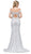 Dancing Queen - 53 Embellished Lace Off-Shoulder Trumpet Wedding Gown In White