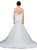 Dancing Queen Bridal - 58 Lace Applique Bateau Trumpet Gown In White