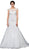 Dancing Queen Bridal - 58 Lace Applique Bateau Trumpet Gown In White