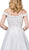 Dancing Queen Bridal - 61 Applique Off-Shoulder A-line Gown In White