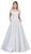 Dancing Queen Bridal - 61 Applique Off-Shoulder A-line Gown In White