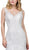 Dancing Queen Bridal - 68 Applique V-neck Trumpet Gown With Train In White