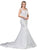 Dancing Queen - 70 Lace Applique Scoop Trumpet Wedding Gown