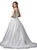 Dancing Queen Bridal - 71 Embroidered Scalloped V-neck Ballgown In White