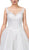 Dancing Queen Bridal - 72 Applique V-neck Ballgown In White