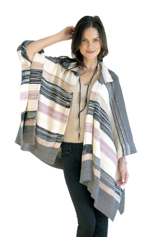 Goddis - Vibrant Suki Poncho In Winter Twig in Multi-Color
