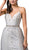 Dancing Queen Bridal - 74 Embellished Plunging V-neck A-line Gown In White