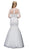 Dancing Queen Bridal - 75 Lace Applique Long Sleeve Trumpet Dress In White