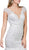 Dancing Queen Bridal - 77 Lace Deep V-neck Trumpet Dress In White