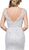 Dancing Queen Bridal - 77 Lace Deep V-neck Trumpet Dress In White