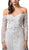 Dancing Queen Bridal - 78 Beaded Lace Off-Shoulder A-line Gown In White