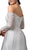 Dancing Queen Bridal - 78 Beaded Lace Off-Shoulder A-line Gown In White