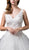 Dancing Queen Bridal - 79 Lace Plunging V-neck Ballgown In White