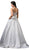 Dancing Queen Bridal - 81 Sleeveless Embellished V-neck A-line Gown In White