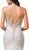 Dancing Queen Bridal - 82 Embroidered V-Neck Trumpet Wedding Dress In White and Neutral