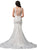 Dancing Queen Bridal - 87 Applique V-neck Trumpet Gown In White