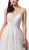 Dancing Queen Bridal - 88 Embroidered V-neck Ballgown In White and Nude