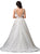 Dancing Queen Bridal - 88 Embroidered V-neck Ballgown In White and Nude
