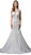 Dancing Queen Bridal - 90 Embellished Jewel Neck Trumpet Gown In White