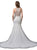 Dancing Queen Bridal - 90 Embellished Jewel Neck Trumpet Gown In White