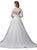 Dancing Queen Bridal - 91 Lace Long Sleeve A-line Gown In White