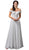 Dancing Queen Bridal - 98 Beaded Lace Off-Shoulder A-line Gown In White