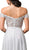 Dancing Queen Bridal - 98 Beaded Lace Off-Shoulder A-line Gown In White