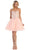 May Queen - MQ1123 Embellished Sweetheart A-line Cocktail Dress In Pink And Nude