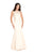 Decode - 183859 Lace Applique Satin Long Gown In White